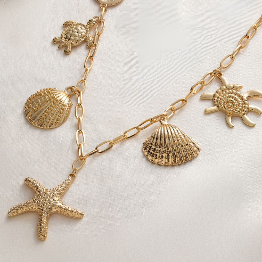 Aqua Chic Charm Necklace